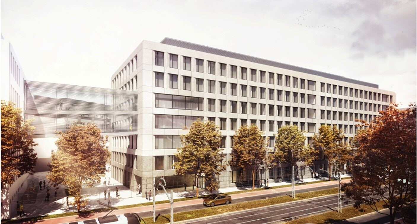 Rendering Neubau Frankfurter Justizgebäude